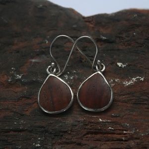 🌱Sterling Silver Wood Grain Dangle Earrings🌱